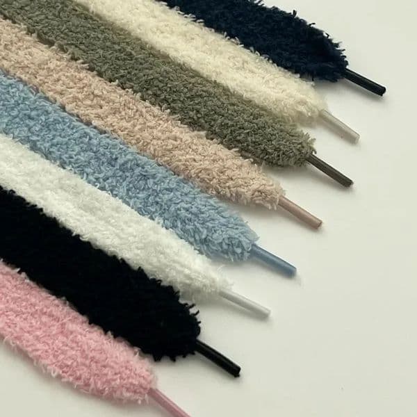 Casual Sneakers 100/120/140/160CM Shoe Accessorie Flat Shoelace Fluffy Shoelaces 22CM Width Plush Rope Shoe Laces for Shoes 251120
