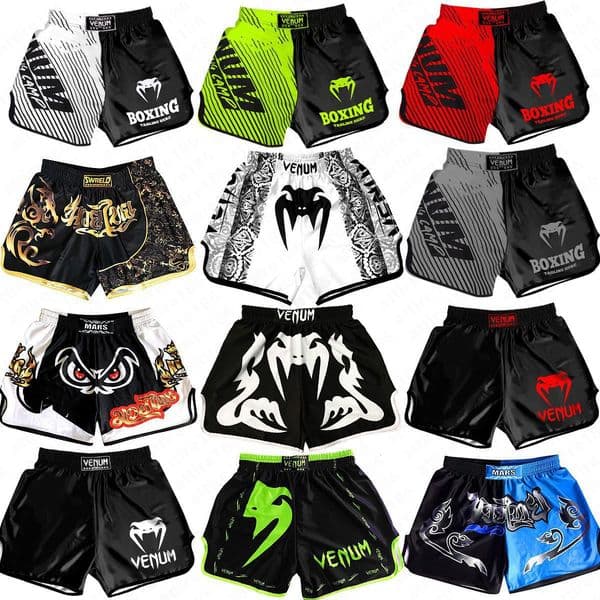 Designer Venums Men's Shorts Training Muay Thai Fighting Fitness Combat Sports Pants Printed Boxing Clothing Mma Sweatpants Pretorian Boxeo 73 3b 2ab