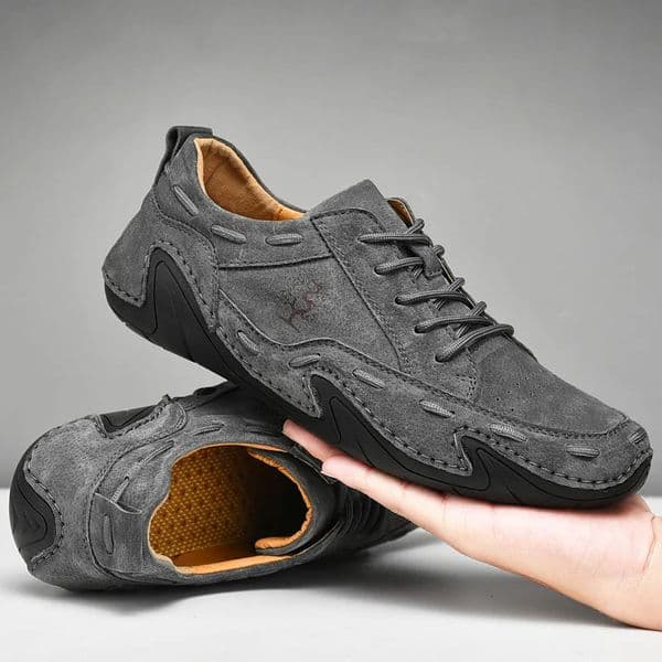 Outdoor Men Casual Shoes Suede Leather Sneakers Handmade Breathable Mens Loafers Moccasins y Boat Plus Size 251121
