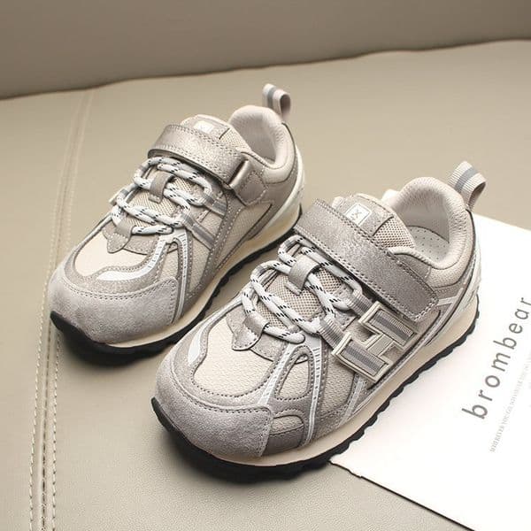 New Free shipping for kids designer shoes running shoes yellow sliver Fashion Sport Shoes with Rotating Buckle outdoor sneakers sport shoes