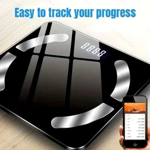 1pc Digital electronic scale with battery level indicator and room temperature measurement - for home and office useM251121