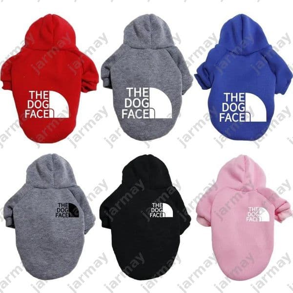 20 Color Designer Pet Clothes Sweater Dog Coat Designer Apparel Four Seasons Dogs Hoodie The Doggy Face Labrador French Bulldog Jacket Clothing Hoodies