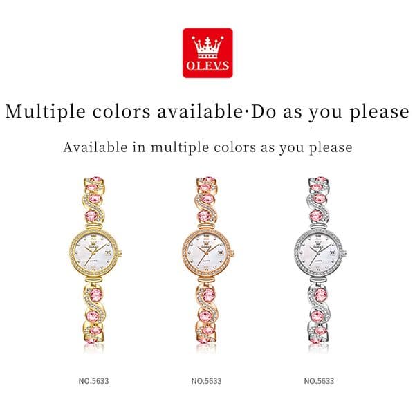 OLEVS Designer Brand Watches New Fashionable And Individual S-shaped Full Diamond Bracelet Women's Waterproof Watches Luxury Watches Free Delivery And Wholesale