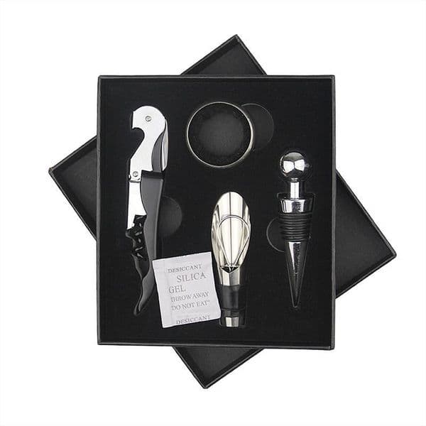 Wine Bottle Opener & Stopper Set Kits Stainless Steel Stoppers Cutter
