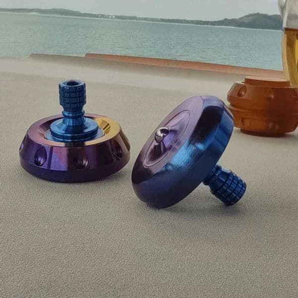 Metal Finger Spinner Fidget Titanium Alloy Gyro EDC Spinning Top Toy Stress Relief Toys for Adults Kids Gyroscope No Base X251121