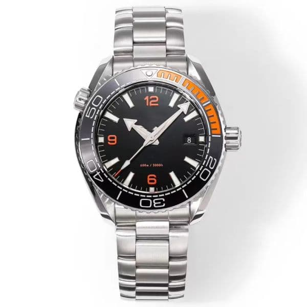 new Men Watches 43mm Orange Color Ceramic Bezel Designer Watch High Quality Automatic Movement Sapphire Waterproof thumbnail 2
