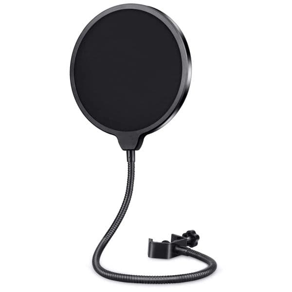 Microphone Pop Filter Mask Shield for Blue Yeti and Any Other Microphone Dual Layered Wind Pop Screen with A Flexible Arm