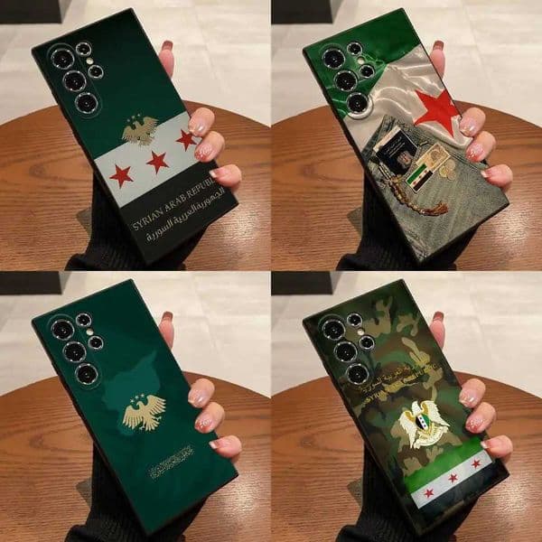 Syria Syrian Flag National Emblem Eagle Phone Case For S25S24S21S22S23S30UltraS20PlusFeLite5G Black CoverW251121