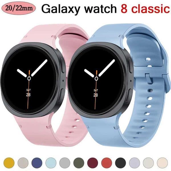 20/22mm Silicone For Galaxy Watch 8/8 classic Strap 44mm 40mm 46mm Sport correa Bracelet Galaxy Watch 8 Band H251121