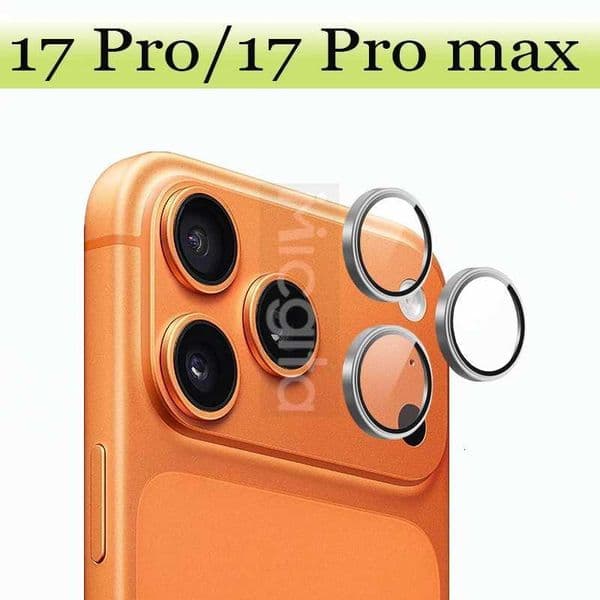 Matel Ring Camera Protector For iphone 17 Pro 17Pro Max Glass Camera Lens protector 3D Design Full Cover 1/2 PcsW251121