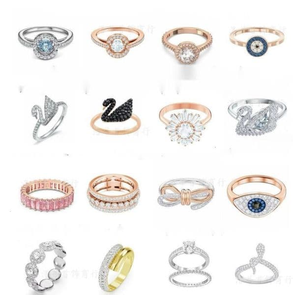 Swan Ring Woman Jewelry Designer Swarovksily Ring For Woman Swan Demon Eye Ring For Women Using Elements Luminous Crystal Oura Ring Camera