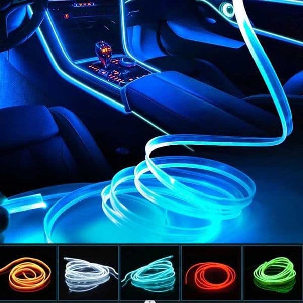 Car Interior Decorative Lamps Strips Atmosphere Lamp Cold Light Decorative Dashboard Console Auto LED Ambient Lights 1/2/3/4/5MW251122