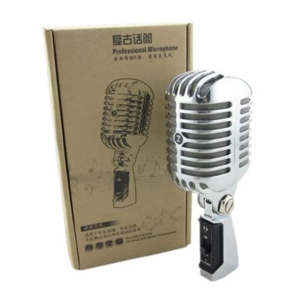 Vintage Classic Microphone Top Quality Dynamic Moving Coil Mike Deluxe Metal Vocal Old Style Ktv Mic Z6 Mike