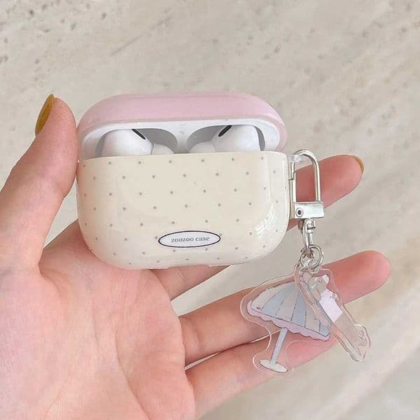 Simple Style Girl Silicone Case For AirPods1 2 For AirPods 3 For AirPods Pro Earphone Accessories Cute Pink Umbrella Dog PendantW251122