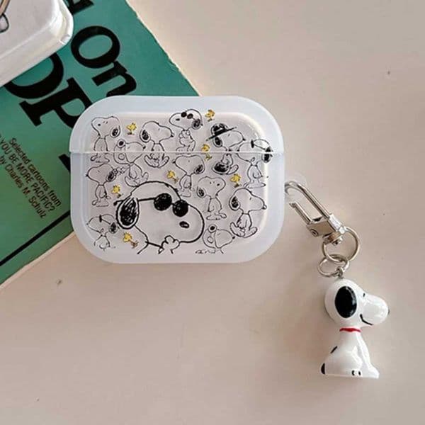 Miniso Snoopy Charlie Cartoon With Pendant Earphone Case For Airpods 4 Pro 2 3 Wireless BT Headset For Airpods Pro2 CoverW251122