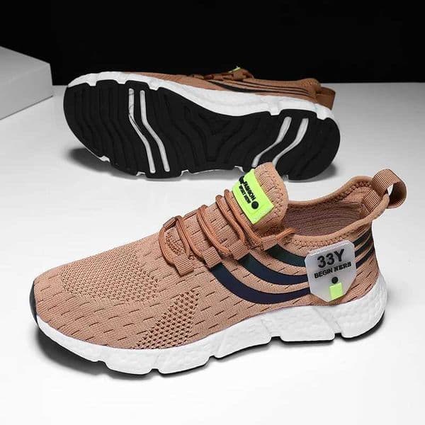 Womens lightweight mesh outdoor running shoes with comfortable anti slip hiking and couples large flat bottomed casual tennis shoes Z250422