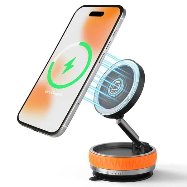 15W Wireless Car Charger Phone Holder N55 Magnetic Vacuum Fast Charging Station Portable 360 Rotatable for iPhone All Phones Y251122