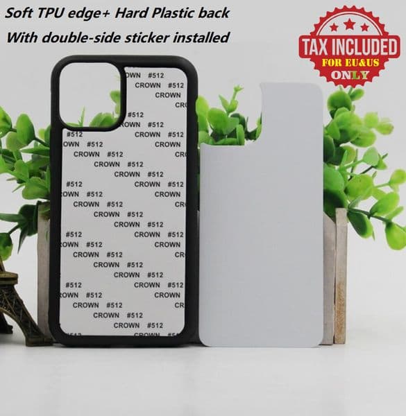 Blank 2D Sublimation TPU PC phone Cases for iPhone 17 air 16 15 14 13 11 Pro Max 12 X xr xs with Aluminum Inserts for Samsung S25 S26 edge