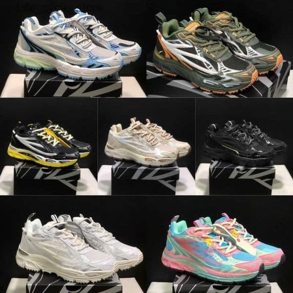 2026 10A offwhite designer series casual sneakers offwhiteair foce 1 womens mixed-color flat sports shoes mens vintage distressed sneakers Sizes 36-45 591