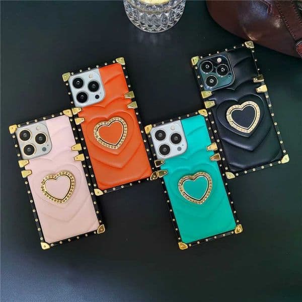 Fashion Phone Cover Soft PU Leather 3D Love Heart Case For Galaxy S24 Ultra S23 Ultra S22 Plus Note 20 10 S20 S21 FEW251122