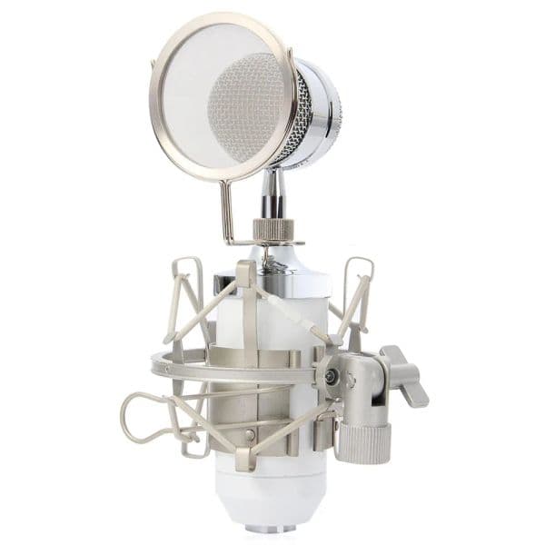 BM8000 Karaoke Microphone Studio Condenser Mikrofon Mic with Pop Filter Radio Braodcasting Singing Recording Computer Bm-8000