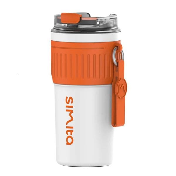 FEIJIAN stainless steel coffee drum cup portable travel with lifting rope leak proof and anti slip 500ml400ml 250422