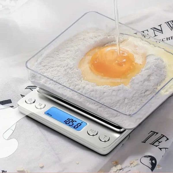 001G /500G Home Kitchen Scale Precise Weighing Stainless Steel Food Electronic Scale LCD Display Screen Precise MeasurementM251122