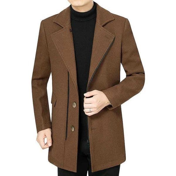 New Winter Men Fleece Wool Blends Cashmere Trench Coats Long Jackets Man Business Casual Overcoats Male Warm Long Coats Size 3XL M251122