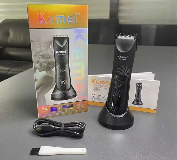 Kemei Waterproof Hair Trimmers For Men Multi-functional Cordless Rechargeable Electric Hair Clipper Body Hair Shavers KM-1840 W251122