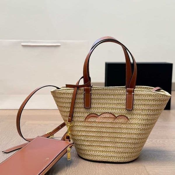 Designer Tote Bags Grass Woven Basket Bags Womens Designer Shoulder Bag Fashion Classic Beach Bag Vacation Handbags 2025New Luxury Ladies Totes