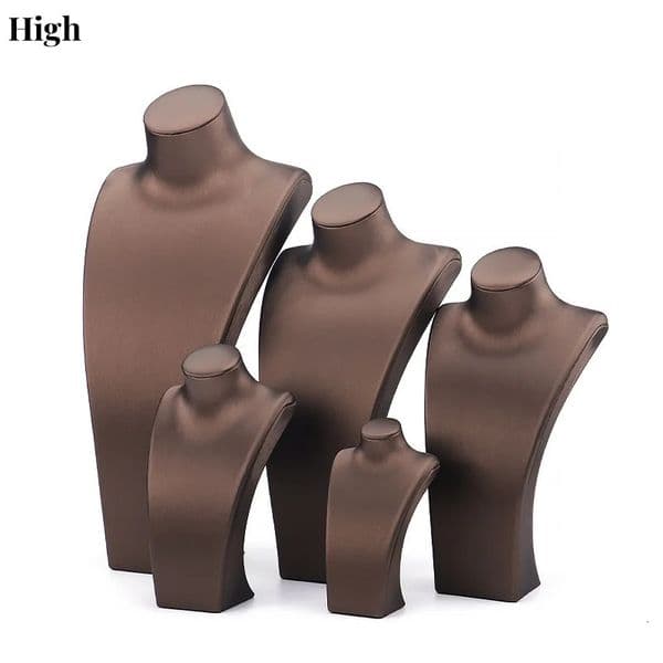 Wholesale Handmade Custom Pu Leather Display Bust Mannequin Custom Necklace Display Necklace Leather Display Stands 251118