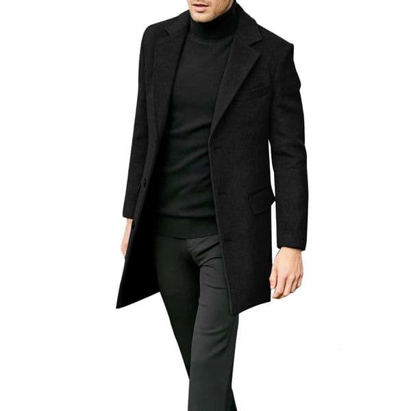 2024 Autumn and Winter Casual Men Clothing British Woolen Overcoat New Style Solid Color Long Sleeve Woolen Material Trendy Suit M251122