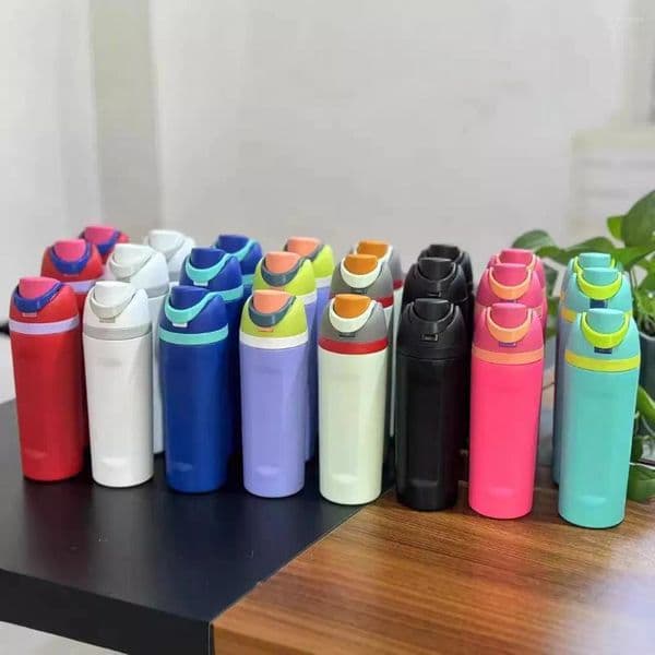 Mugs 24oz 32oz Colorful Water Bottles Insulated Cup Stainless Steel Tumblers Space Pot Outdoor Vacuum Drink Thermos Cups 1029