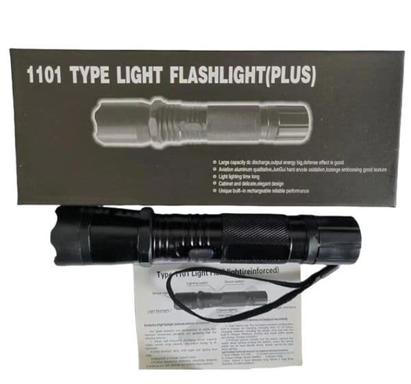 New Defense Flashlight USB Rechargeable Telescopic Zoom Security Flashlights Large Flood Light Handheld Outdoor Emergency Lights