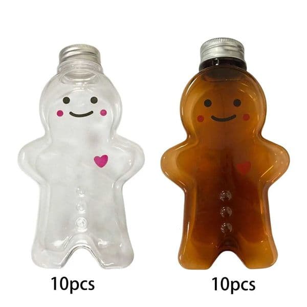 10pcs Gingerbread man shapes Bottles 500ml Drink Bottle Wide Application for Christmas X251122