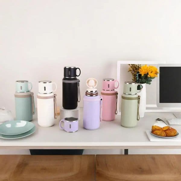 stampup Portable stainless steel cup with high appearance suitable for outdoor use as a student beverage vacuum flame tea C260128