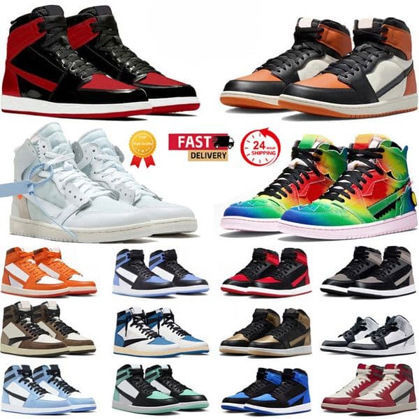 high 1s mens basketball shoes Shattered Backboard UNC Reimagined Union x Varsity Red Satin Bred Patent UNC Toe StarFish Valentine's Day hw