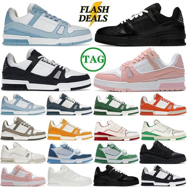 Designer Shoes men women trainer sneakers Low black white baby blue navy orange green tour yellow Pink Brown Fashion mens trendy tennis outdoor jogging walking