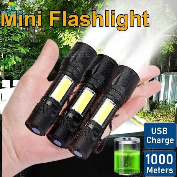 Built in battery XP-G Q5 zoom mini LED flashlight 2000Lumen adjustable Penlight waterproof T6 LED light Z250422