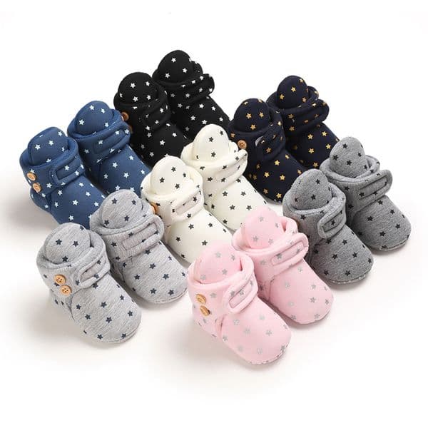 Newborn Baby Socks Boy Girl Enfant Toddler First Walkers Booties Cotton Comfort Soft Anti-slip Warm Infant Crib Shoes 0-18 Months K0479