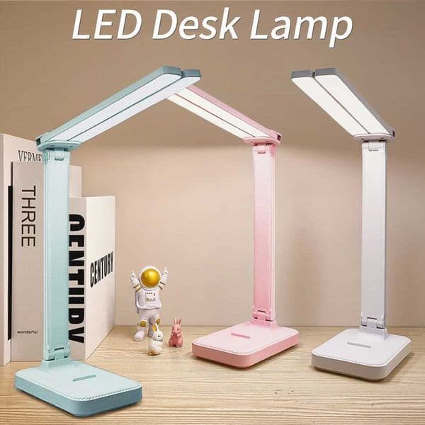 USB charging LED desk lamp with 3-level dimmable touch sensor and foldable desk lamp for eye protection in bedrooms and offices Z250422