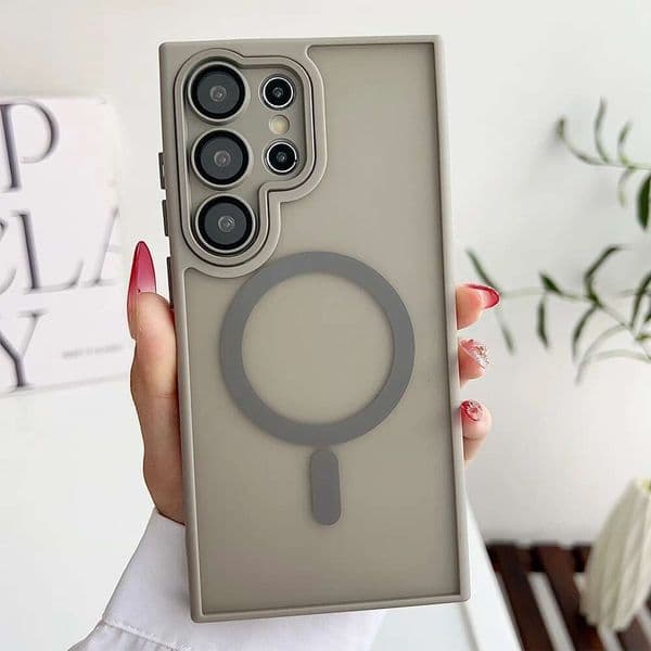 ray metal lens film magsafe phone case for Samsung Galaxy S25 S24 S23 S22 Plus Ultra magnetic charging hard back cover