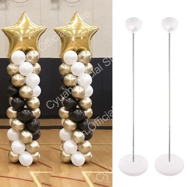 12 set of adjustable balloon column bracket metal with plastic base used for wedding decoration birthday baby shower party 250423