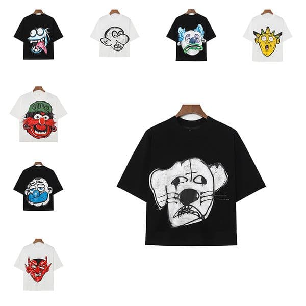Designer T-Shirts Billionaire Men Women Fashion Luxury T shirt Hip Hop Cartoon Pattern Printing High Street Casual Round Neck Short Sleeves Tshirts Clothing