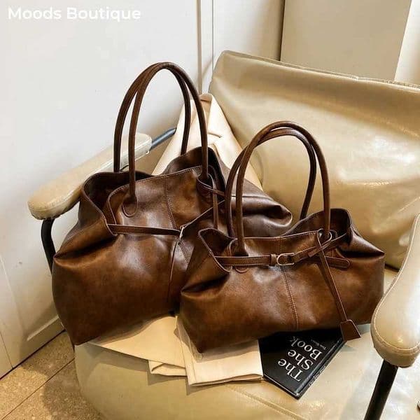 MOODS Branded Vintage Grand Shoulder Bags For Women 2025 Latest Luxury Designer Handbags Two Sized Large Capacity Shopper TotesXJ251122