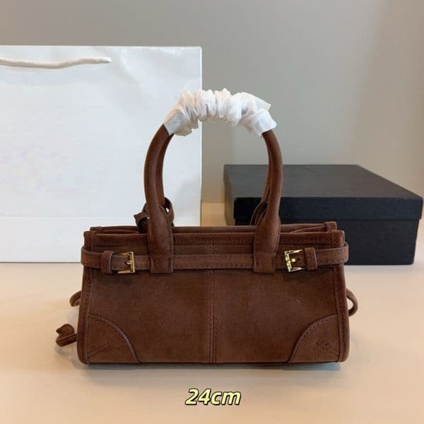 classic suede shoulder bag luxury baguette softlux high quality handbag bags underarm designer purse pochette leather crossbody bags 24cm