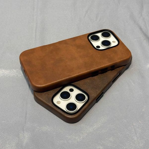 New Crazy Horse Leather Compatible Apple Pro Max Phone Case MagSafe Magnetic iPhone Matte Protective Cover Trendy Designer Apple Phone Case