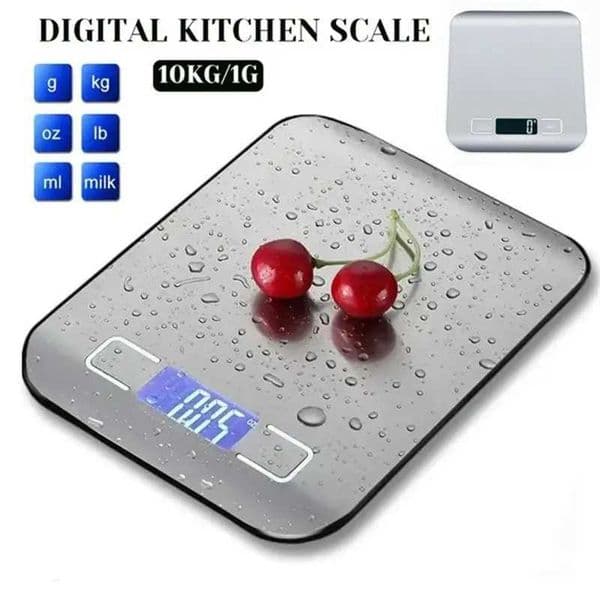 Mini Kitchen Scale 10KG 1G Stainless Steel Weighing Scale Used for Balance Measurement of Food After Eating LCD Precision ElectronicsXJ250423