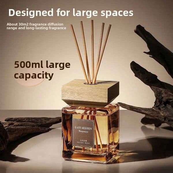 Oriental Large Capacity Reed Diffuser - Oud Rose Flameless Scent for Hotel/Home Decor 90-Day Long-Lasting with Bamboo SticksW251124