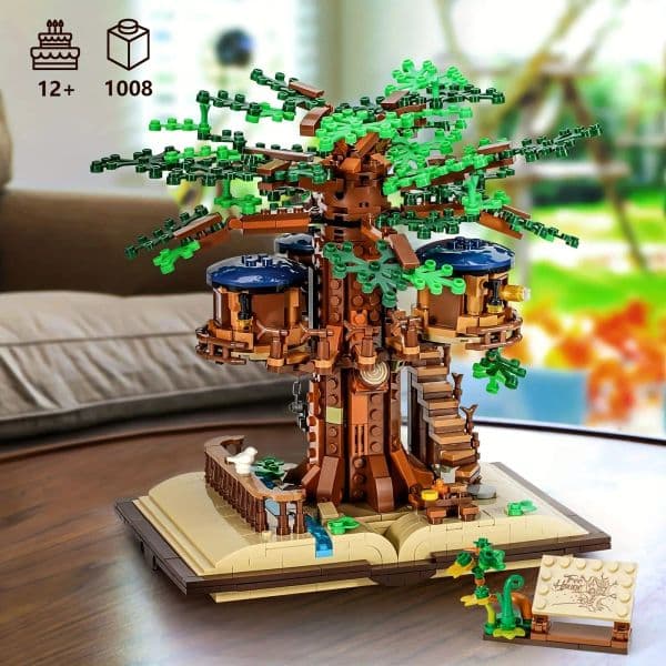 2026 New 1008Pcs Creative Tree Building Block Diy Moc Jungle House Street View Model Bricks Desktop Display Gift Decoration Kid Toy Toys